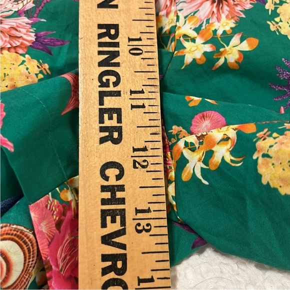 NWT Women's Hale Bob Momoko Shorts Green Floral High Waisted Shorts Size XL - Picture 7 of 7